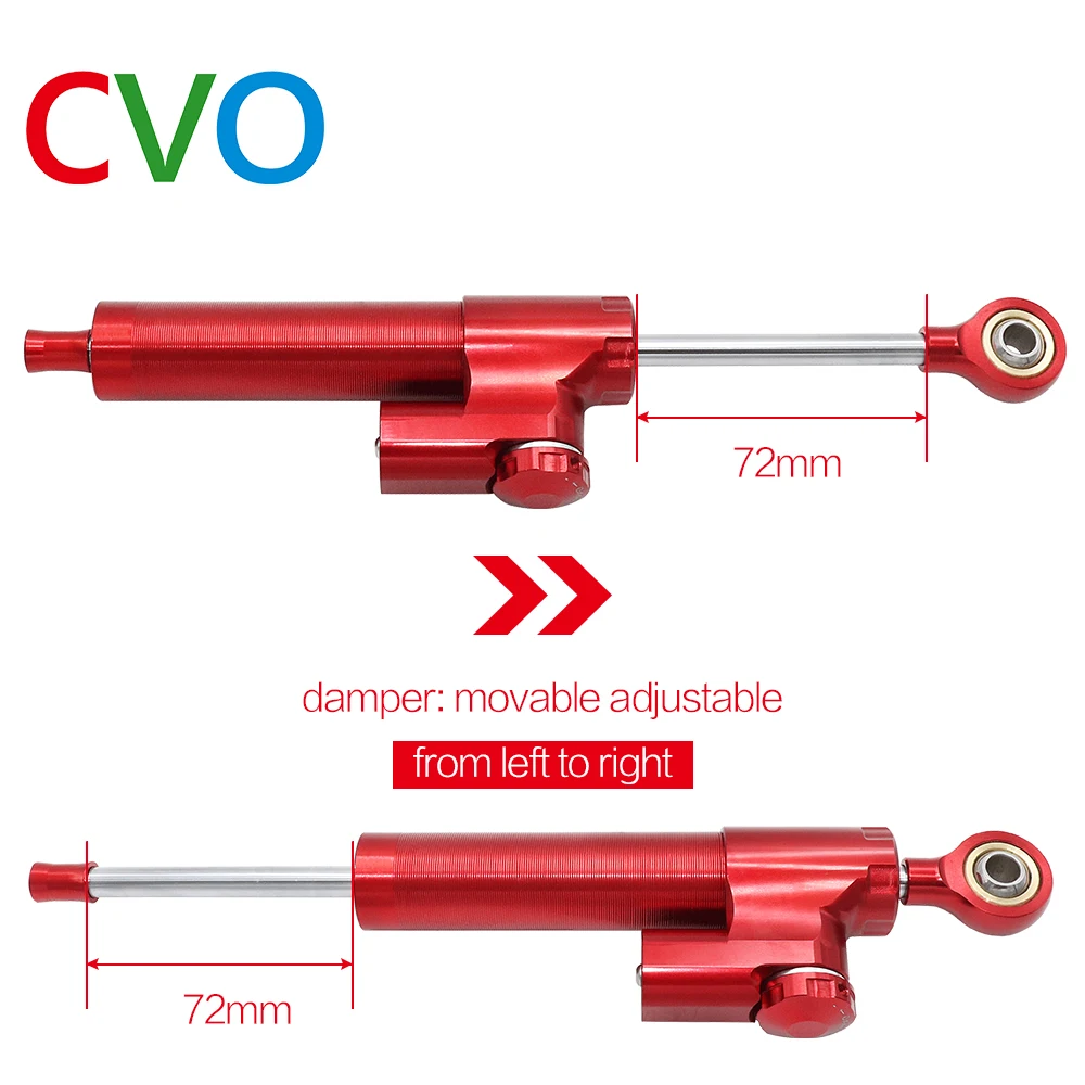 CVO Universal 260MM Motorcycle Steering Damper Stabilizer 4 Colors Optional Aluminum Alloy Shock Absorber Direction Accessories