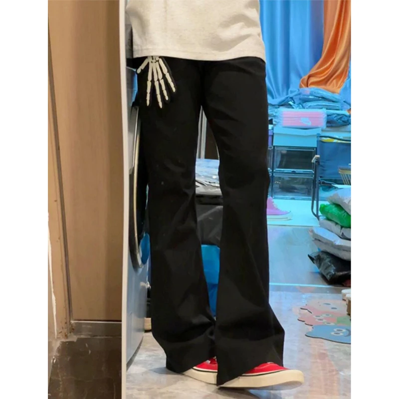 

Cleanfit Men's Slim Fit Stretchy Straight Leg Jeans mid Waist Long Trousers Summer Faionable American Vibe Bla Denim