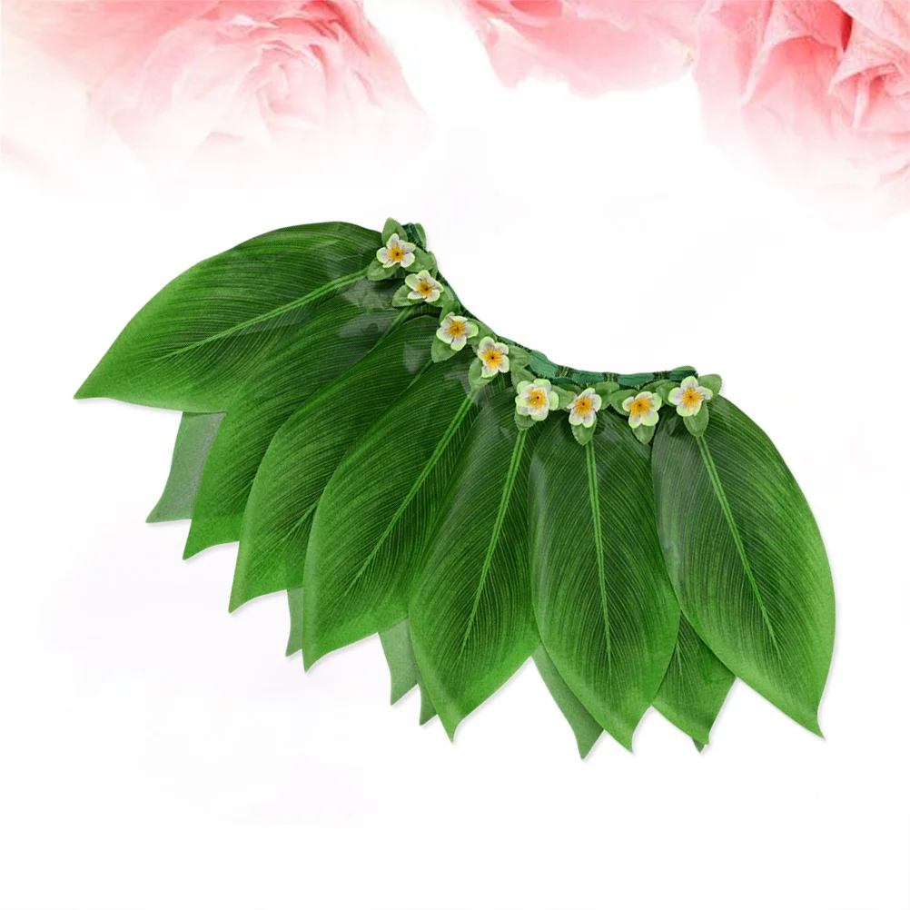 حولا الرقص العشب تنورة هاواي الأخضر زهرة قابل للتعديل الخصر 72 سنتيمتر للحزب الاستوائي هاواي لوا شاطئ الديكور