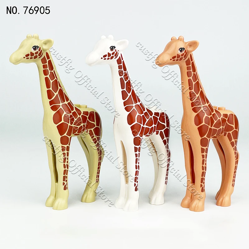 Città Zoo Animali Figure Accessori Building Blocks Modello Elefante Supporti Giraffa Capra Lupo Gufo Fenicottero Pappagallo Uccello Mattoni Giocattolo