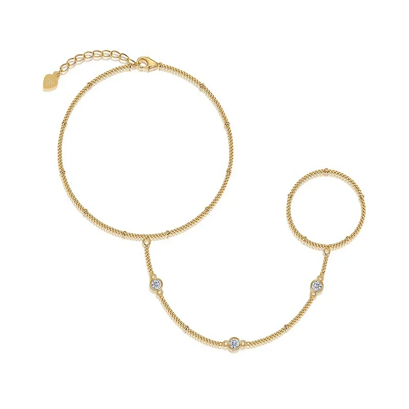 

ZFSILVER Fashion Classic 925 Silver Color D Moissanite Trendy Design Wear Bracelet Charms Women Accessories Jewelry Gift L15140