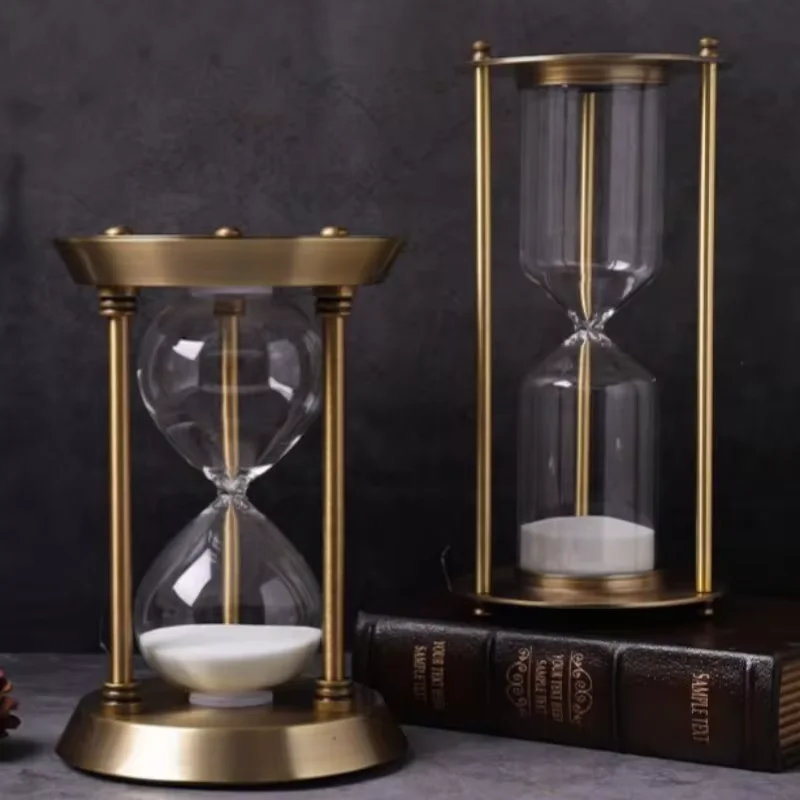 5/10/15 Minutes Hourglass Sand Clock Watch Nordic Retro Metal Timer Sandglass Office Home Decoration Ornaments Timekeeper Tools