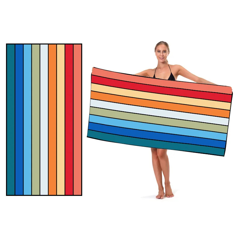 

Quick Drying Beach Printing Bath Towel Super Fiber Swimming Large Towel Water Absorbent Swimming Towel for Beach Vacation
