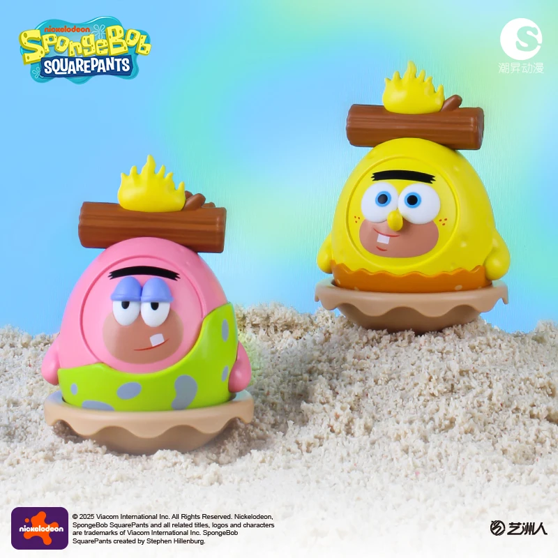 6 pçs bob esponja calças quadradas patrick estrela série figura de ação caixa cega cosplay anime boneca brinquedos kawaii desktop ornamento presente natal
