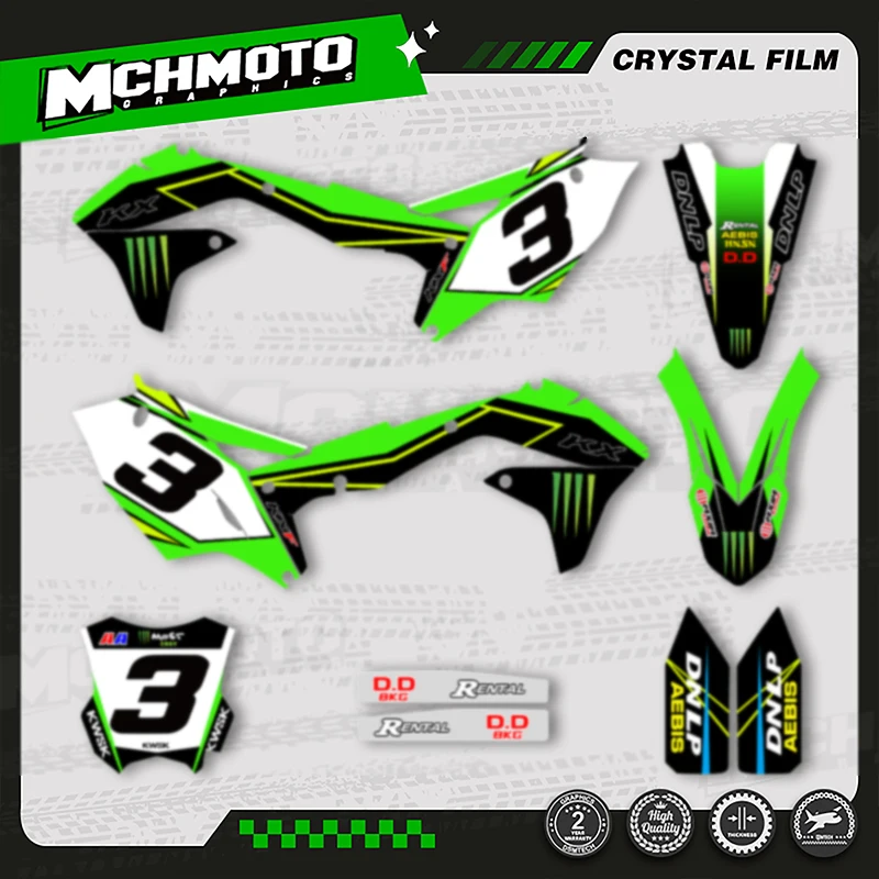 

MCHMFG для Kawasaki графический фон наклейки наклейки для 2016 2017 2018 KXF450 KX450F 003