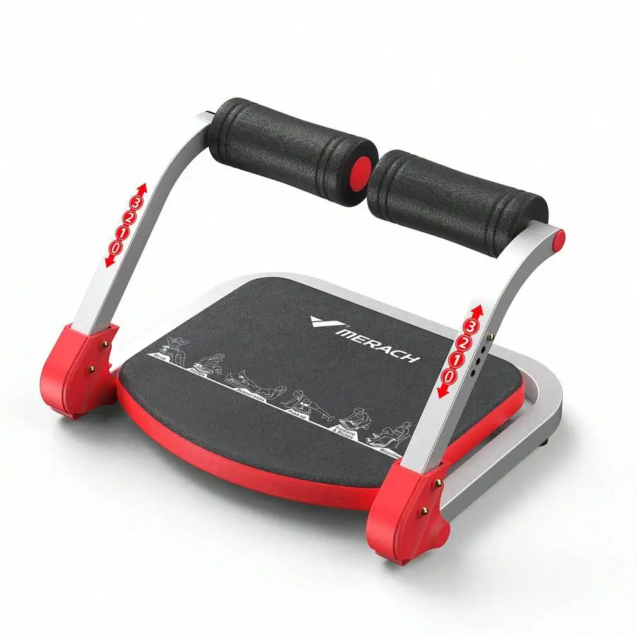 Sit Up Machine, Ab Machine, Adjustable Resistance, Automatic Rebound, Ab Crunch Machine For Stomach Workout, Ab Workout Equipmen