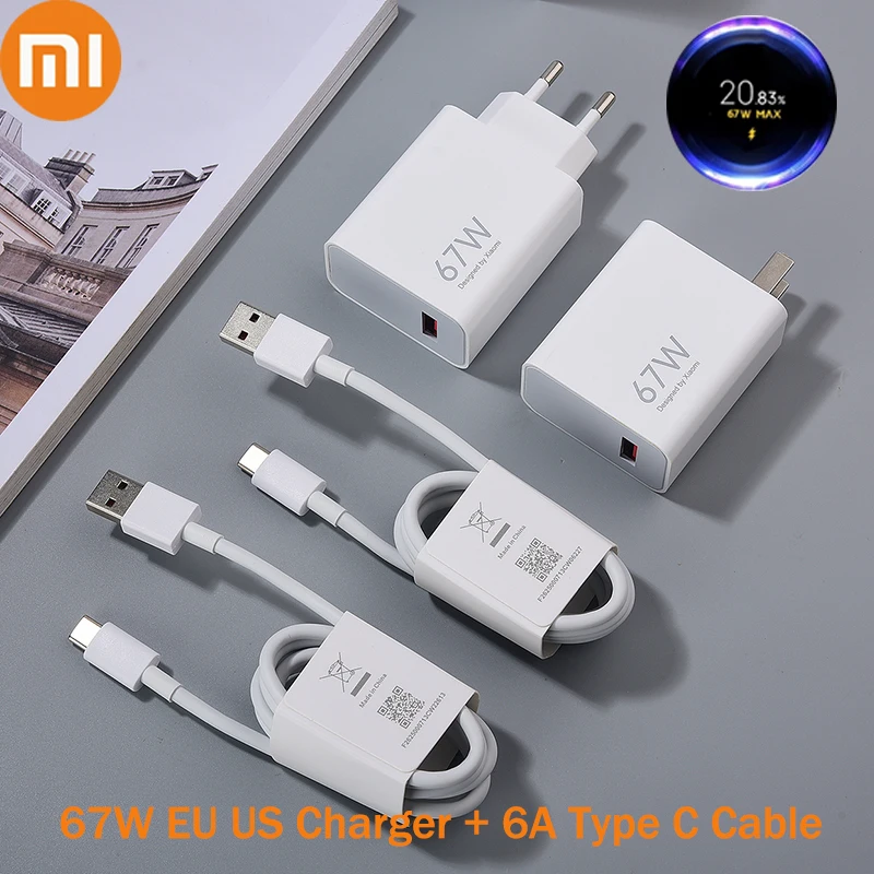 Original Xiaomi Mi 14T Charger 67W Turbo Charge Cargador Adapter EU US Xiao Mi 13 12 11 Ultra Redmi Note 13 Pro+ Poco X5 X6 Pro