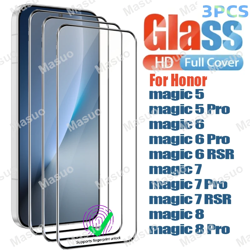

3PCS for Honor Magic 5/6/7Lite,3/4/5/6/7/8Pro,3/4/5/6/7 Screen Protector-9H Hardness,Shockproof & Scratch-Resistant, Perfect Fit