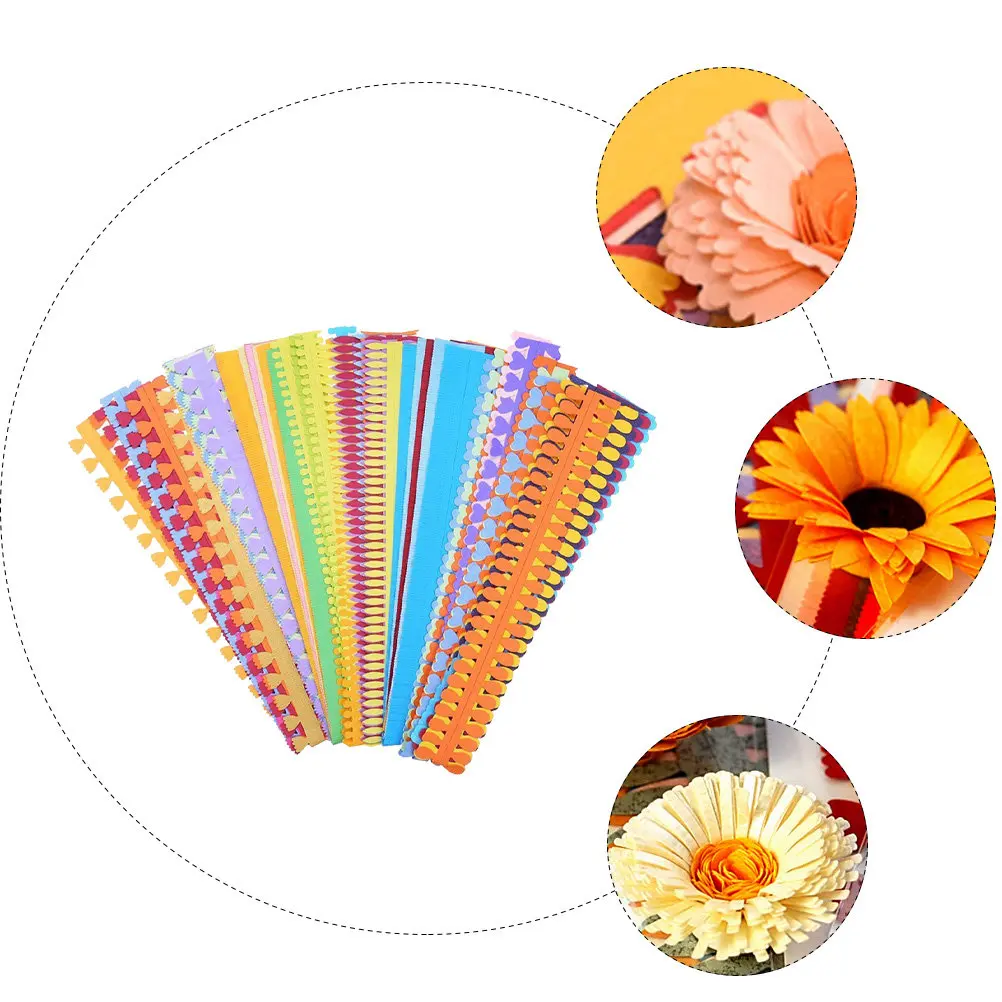 60Pcs DIY Quilling Paper Strips Set Smooth Elegant Petal Shape Craft Making Kit for Cards Scrapbooks Home Wedding Party