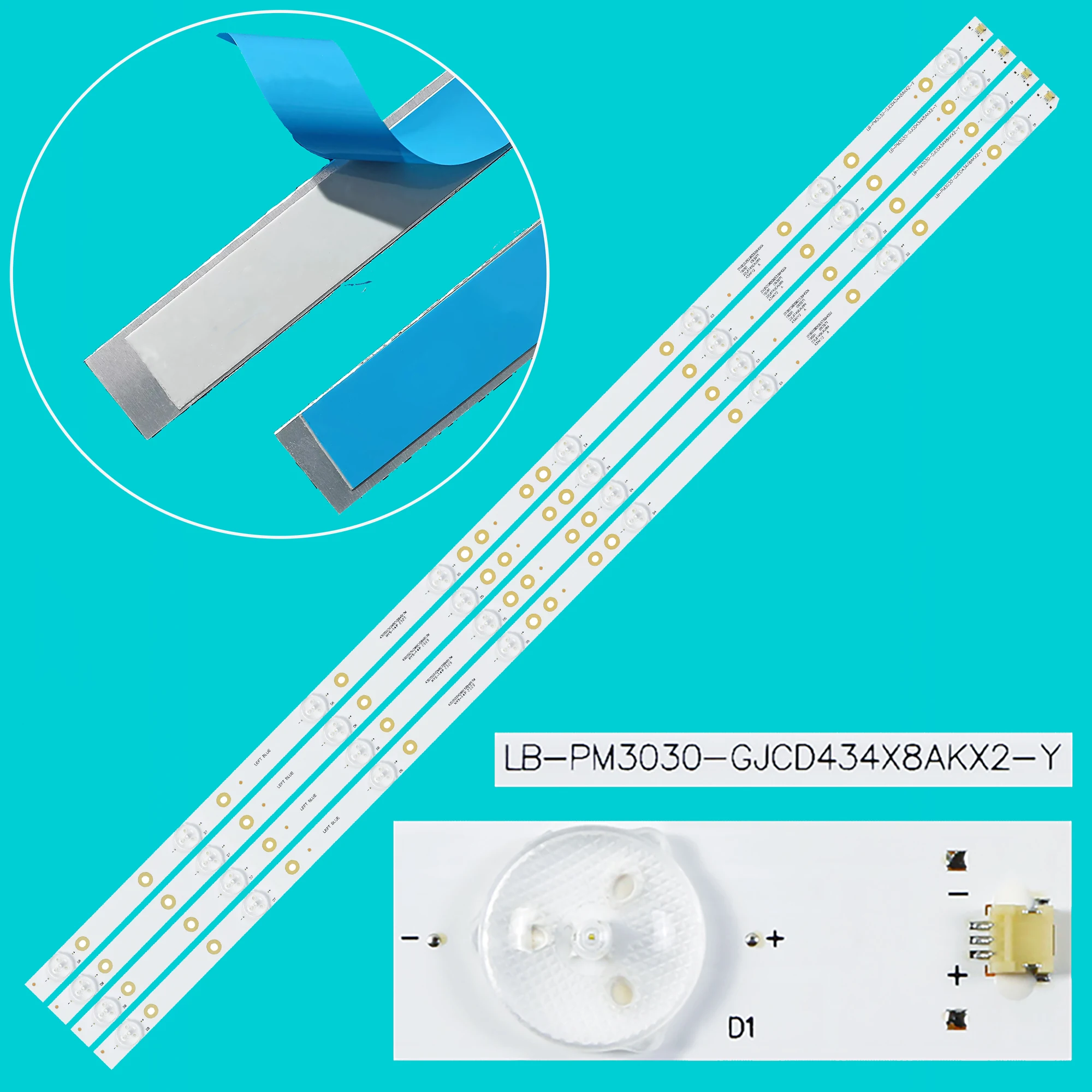 LED Strip For 43APU2 43AKY2 LB-PM3030-GJCD434X8AKX2-S DS-D5043FE 43PUF672/T3 43PFS5302/12 210BZ08D0B333BH02X