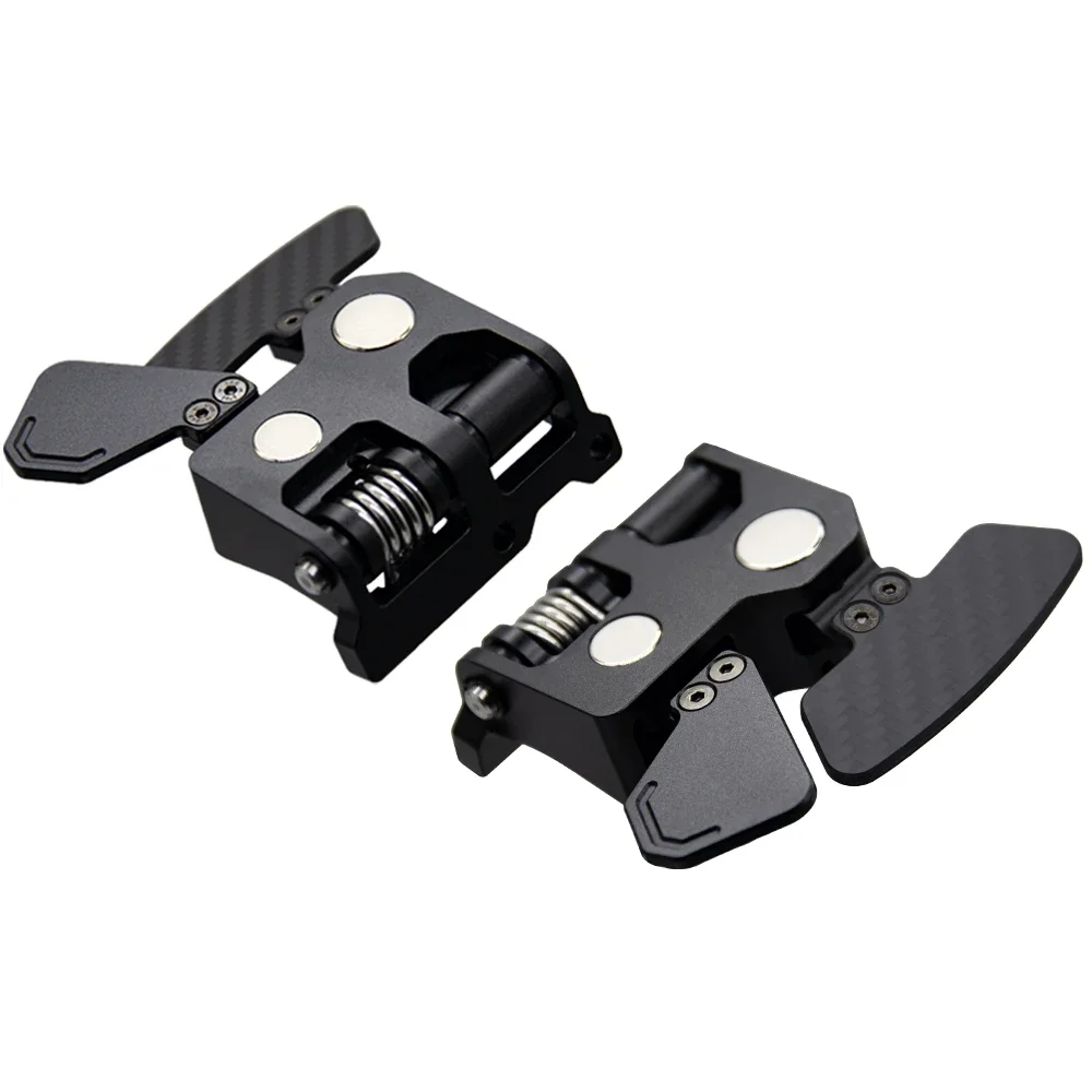 Simube dubbele peddelmodule voor Fanatec-wiel, koolstofvezel en aluminiumlegering met magnetische schakelaars en Hall-sensoren - afbeelding 1
