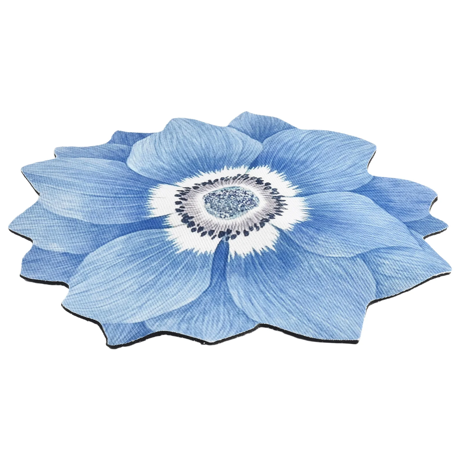 Ultra Absorbent Flower Carpet with Chinese Style Lotus Design Perfect for Bedside Cloakrooms to Enhance Ambience!