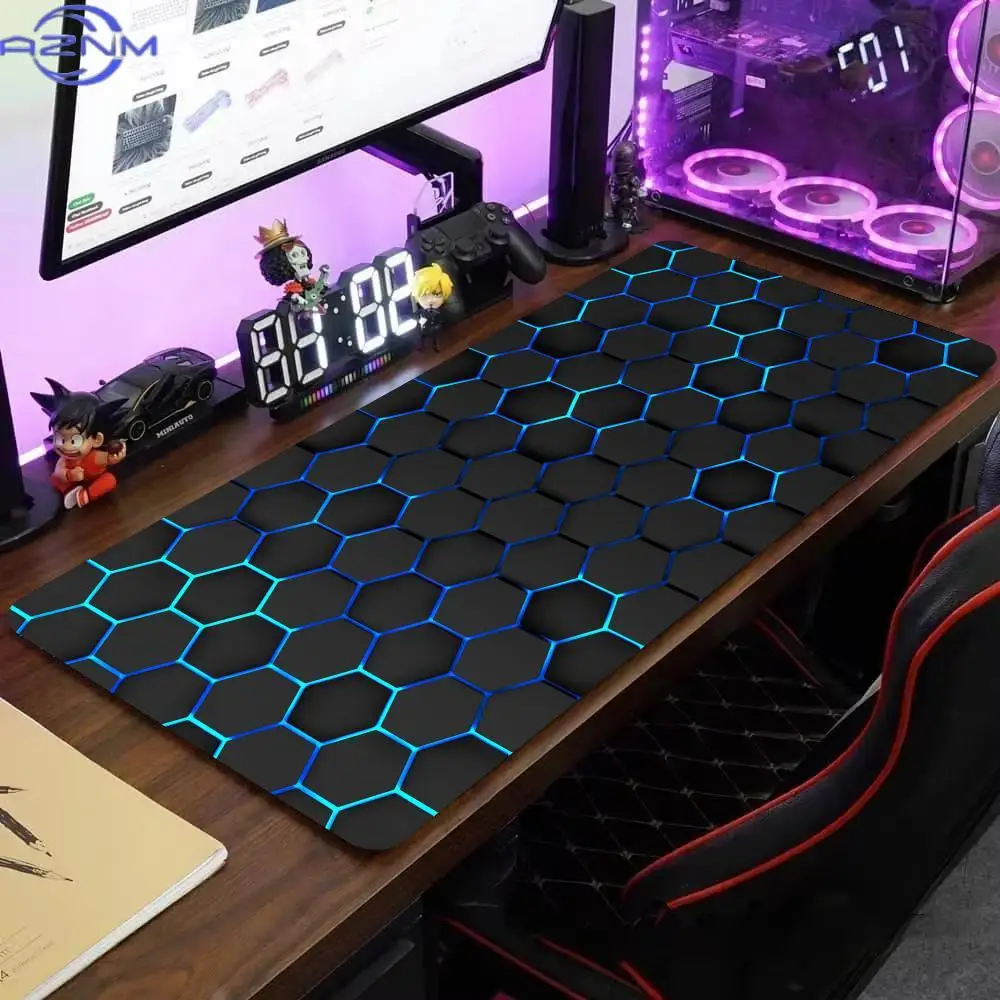 hexagon Mouse Pad Large Computer Office Game Table Mats XXL Rubber Anti-slip Gaming Keyboard Mousepads Long Desk Pads
