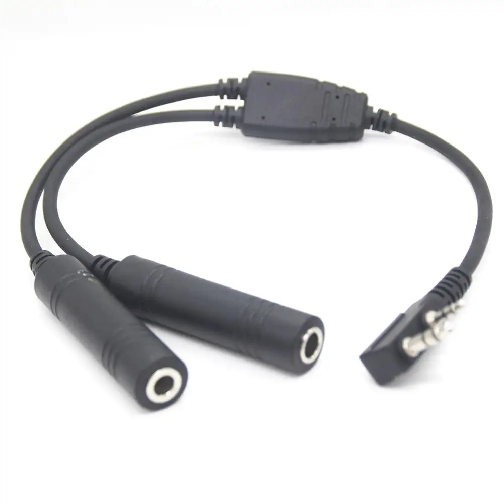

Ga Dual Plugs To Airbus 5 Pin Xlr Adapter Universal Aviation Headphone Cable For Aviation Communication Uv-5r 888s B3h7