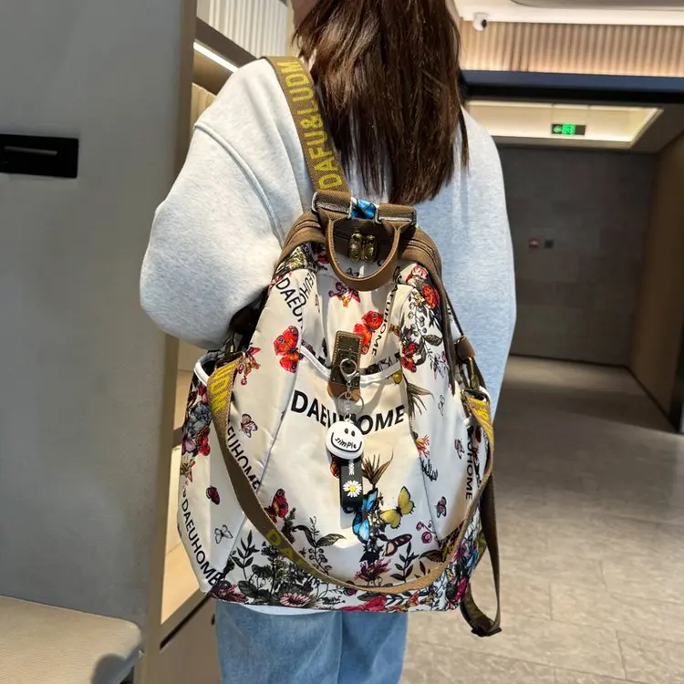 

Легкая дорожная женская сумка с цветком «Летняя любовь», 2022, новая модная повседневная большая тканевая сумка Capaci из бычьей ткани, модная