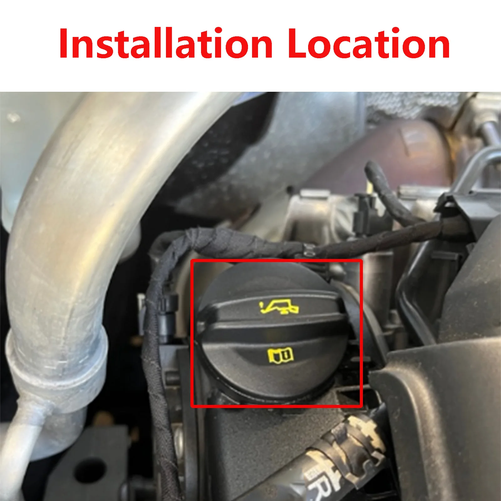 1X Do Audi A1 A3 A4 A5 A6 A7 A8 Q3 Q5 Q7 TT 1.6 1.8 2.0 Benzyna / TDI Korek wlewu oleju silnikowego Pokrywa zbiornika Plastik 06K 103485 A — zdjęcie 5