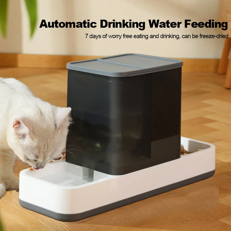 Automatic Feeder Cat Drinking Water All-In-One Feeding Cat Self-Service Food Dispenser Dog Water Dispenser Pet Supplies