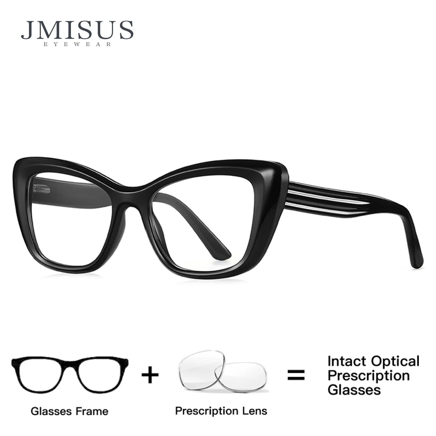 

Очки JMISUS в корейском стиле «кошачий глаз» с диоптриями, ручной работы, из ацетата, женские, квадратные, прогрессивные, фотохромные, оптические