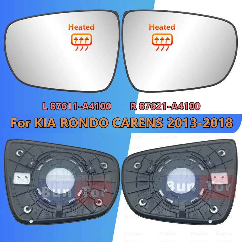 

For KIA RONDO CARENS 2013 2014 2015 2016 2017 2018 Side Rearview Mirror Glass With heated 87611/21-A4100 Car Wing Mirror Lens