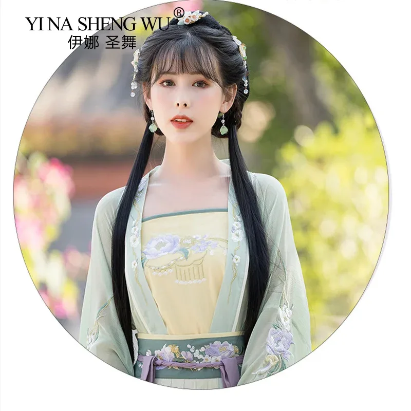 

ss13Chinese Women Costume Elegant Traditional Style Princess Dress Ancient Folk Hanfu Tang Set Fairy 3PCS Performance Clot
