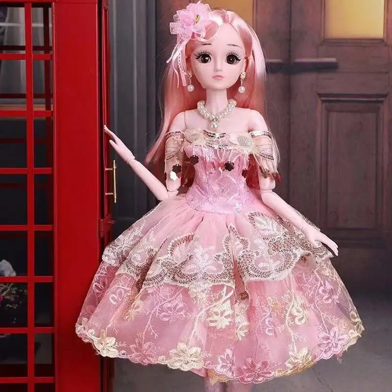 1/3 60cm 20 Movable Jointed BJD Doll Toy Fashion 3D Eyes Dolls With Clothes Jewelry Shoes Accessories Toys for Girls