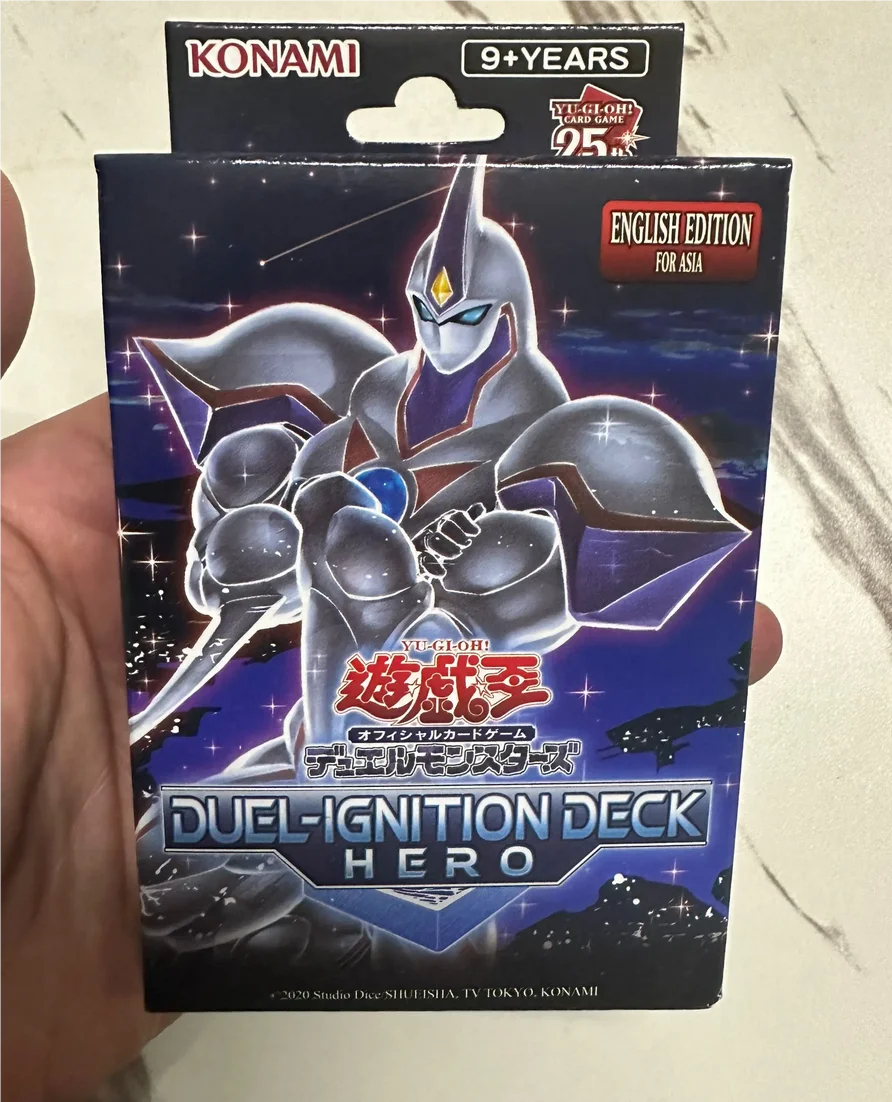 Yugioh KONAMI Master Duel Ignition Deck Hero DI01 Colección Asiática en Inglés Caja Sellada de Sobres