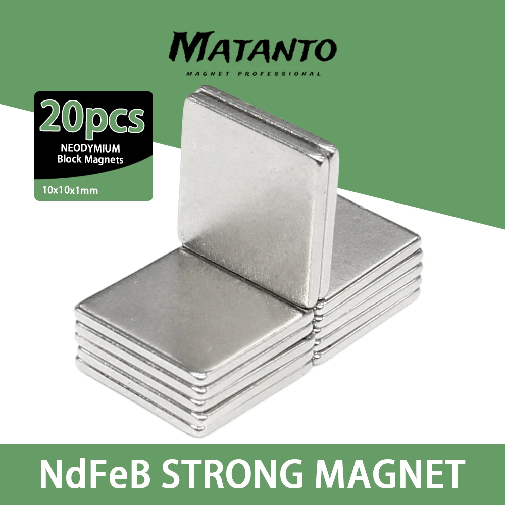 20~500pcs 10x10x1 Neodymium Magnet 10mm*10mm*1mm Powerful N35 Magnets 10x10x1mm Block Strong Rare Earth Magnetic Sheet 10*10*1