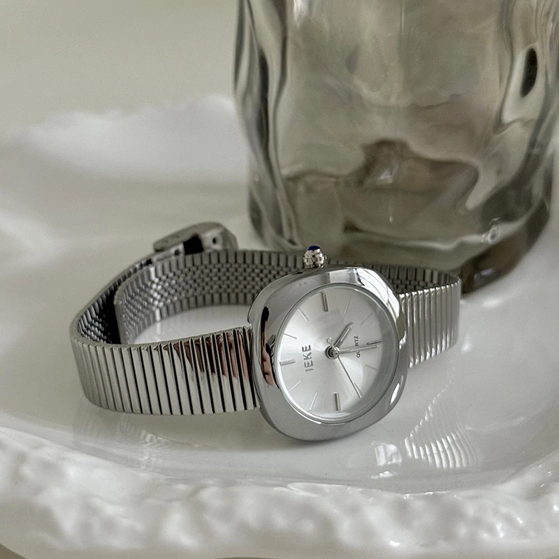 

Women'S Watch, Original Korean Style, Simple Steel Strap, Elegant Design, Perfect Gift For Ladies, High-Quality Luxury Watch.