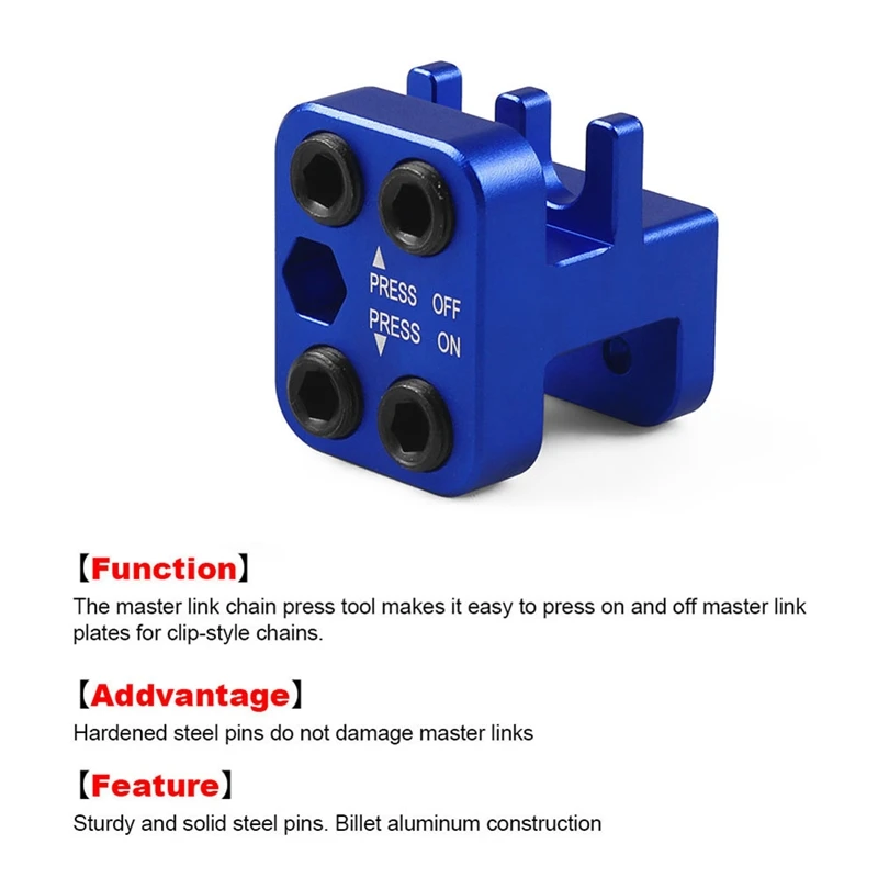 Professional Master Link Chain Press Tool Aluminum Press Chain Tool 520 525 530 Sideplate Motorcycle ATV Dirt Bike