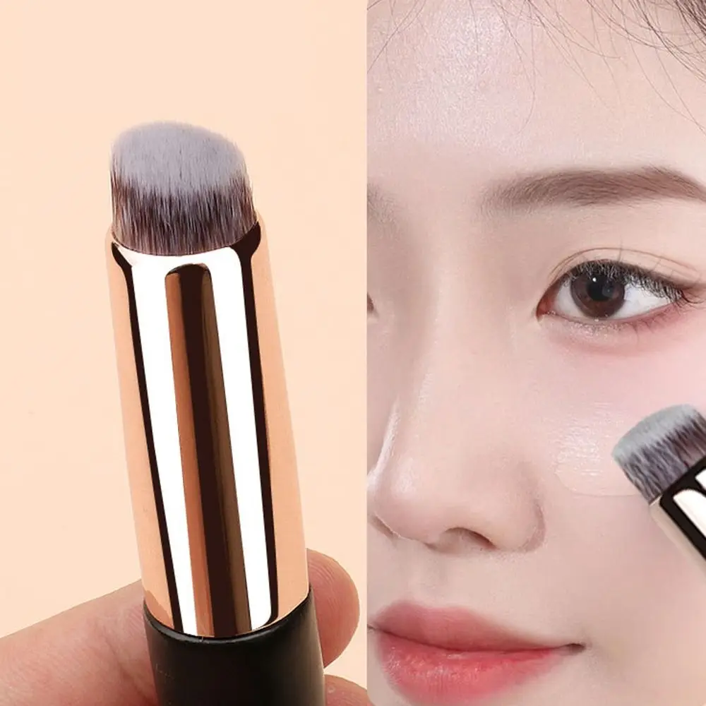 Nail Pen Soft Silicone Lip Brush Portable Professional 2-in-1 Lipstick Brush Double-ended Design Round Foundation Brush Women