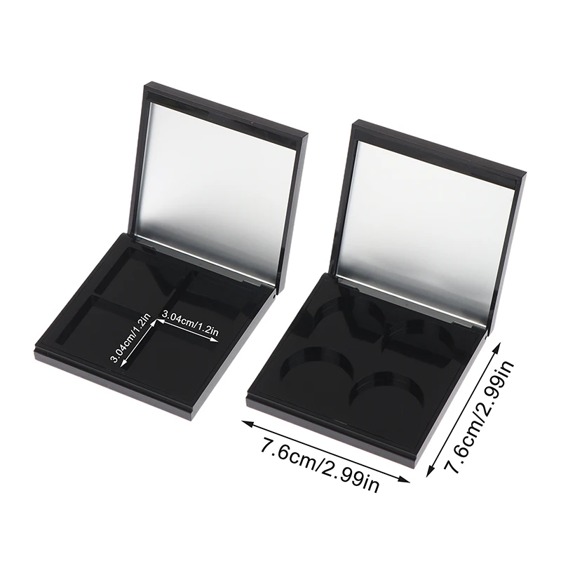 NEW 4 Grids Empty Magnetic Cosmetics Palette Holder Box Professional Lip Gloss Case With Mirror Powder Blusher Box For Eyeshadow