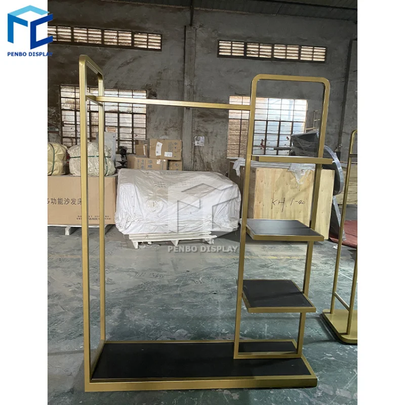 

2025customized.Customized Metal Simple Clothes Retail Shop Interior Design Garment Store Display Cabinet Furniture Display Cloth