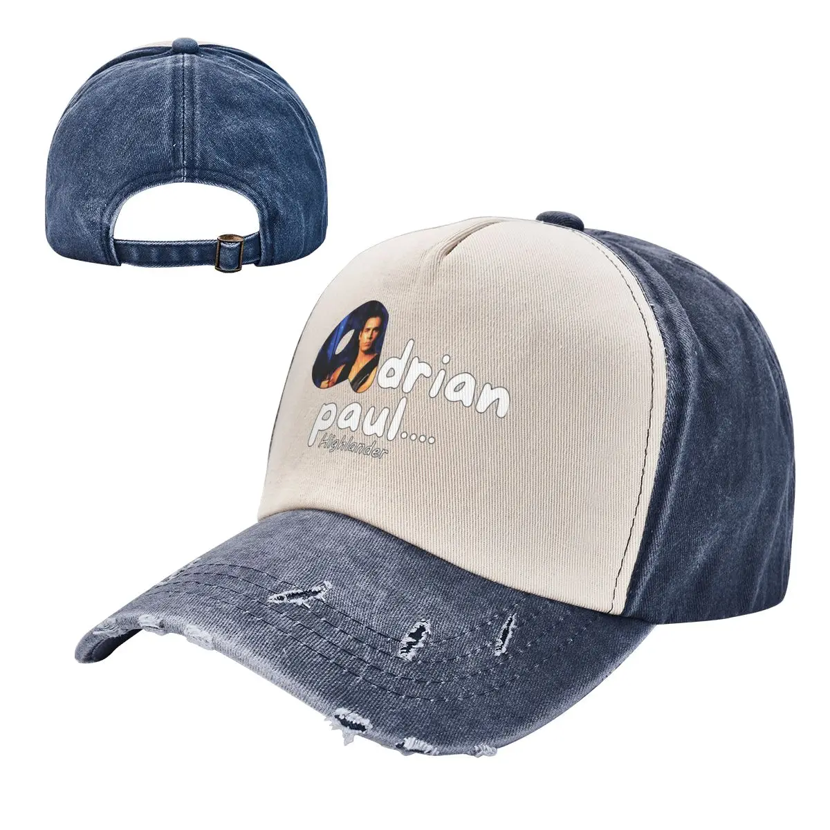 Retro Adrian Paul Baseball Cap Hip Hop Distressed Denim Headwear Unisex Outdoor All Seasons Travel Unstructured Soft Caps Hat