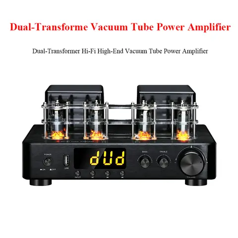 Class AB HIFI Vacuum Tube Power Amplifier 100W*2 Power 2.1 Channels Bluetooth 5.0 Home Amplifier D1047+B817 Amplifier Tubes