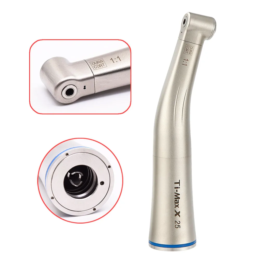 X25L Air Turbine Handpiece Dental 1:1 Ratio Fiber Optic Contra Angle Handpieces Low Speed Handpiece Air Turbine Tips Tools