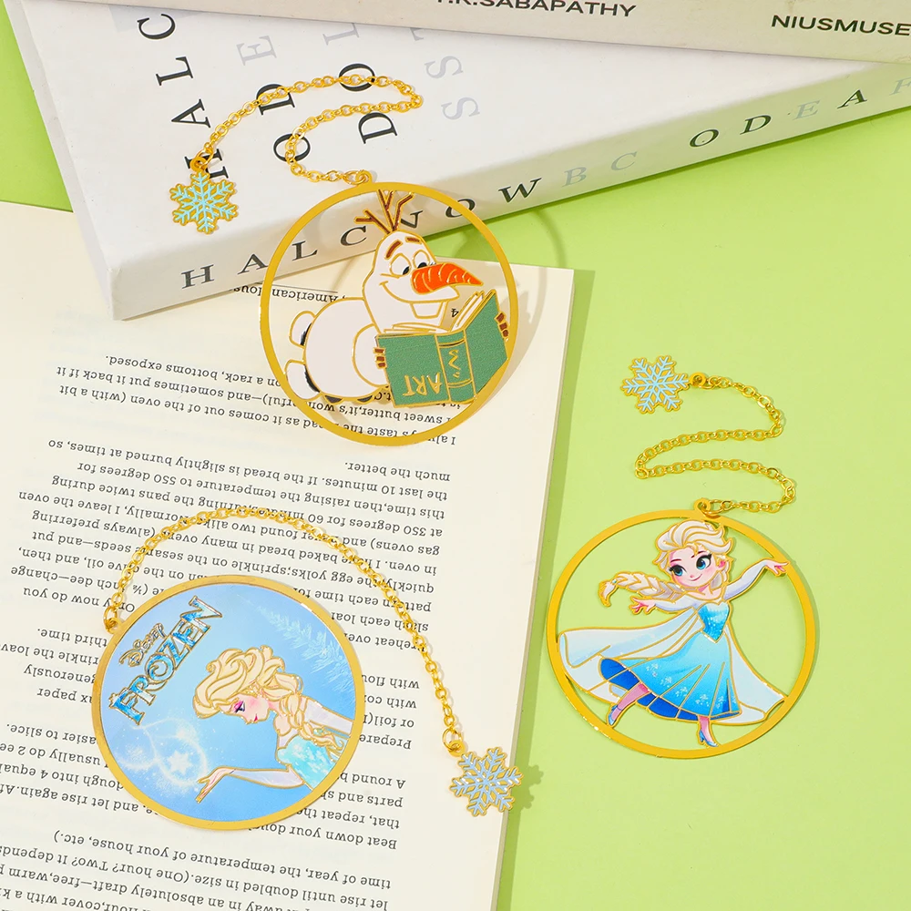 アニメ冷凍金属ブックマークオラフとエルザ本愛好家ブック装飾アクセサリー司書ギフト