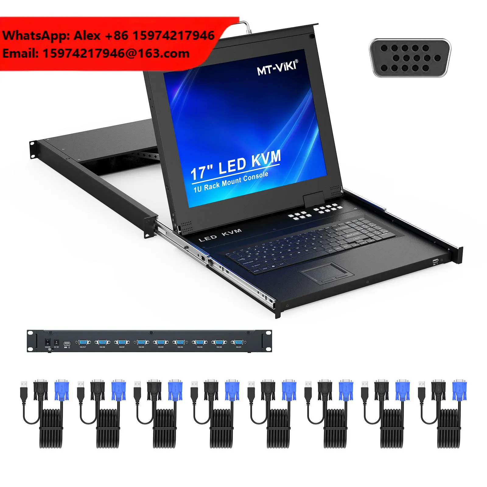 MT-Viki 17'' Rack Mount KVM Switch VGA