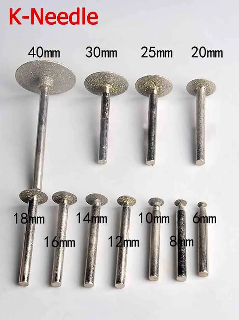 Meule de coupe diamantée pour outil distant Dremel, lame de scie pour diversifier l'agate, avertir l'émeraude, tige de 6mm, 6-60mm, 1 à 5 pièces