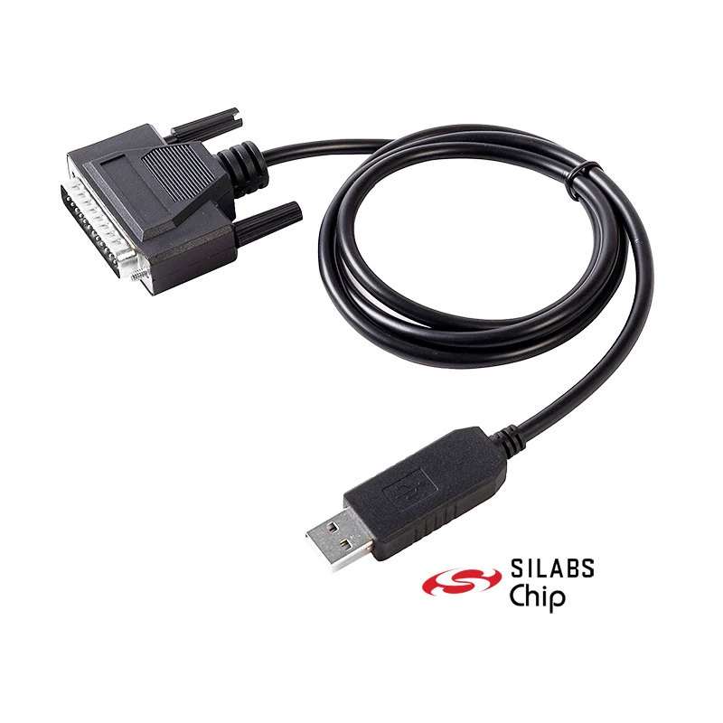 Fanuc 6 10 11 12 15 Series CNC DNC Silicon Labs CP2102 USB RS232 Serial to DB25 Male Cable Software Flow Control CNC-SW-25M