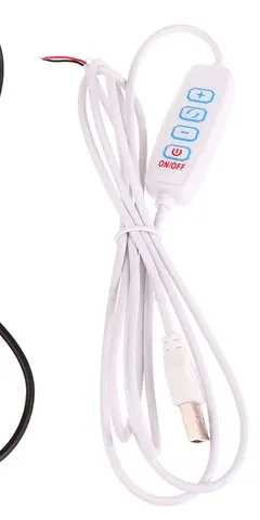 1.5M USB 5V LED Tri-color Dimming Color Switch Cable Dimmer 4-Key Controller 2CH For Low Voltage LED CCT Bicolor Light
