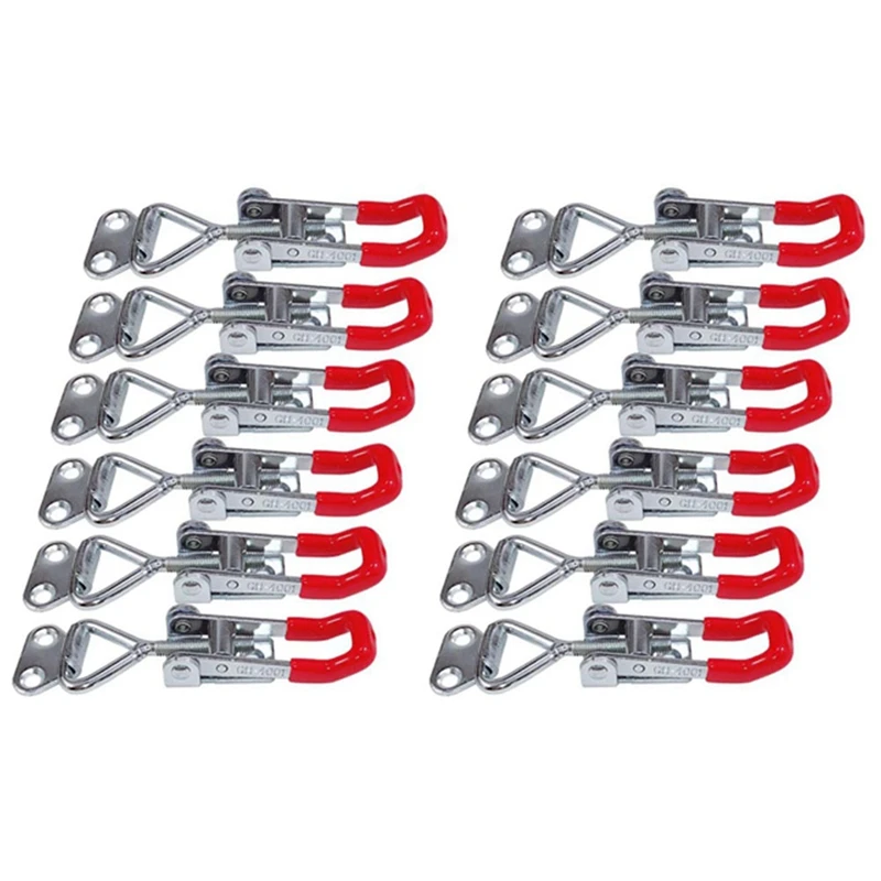 12X Pull Latch Clamp 6PCS Pull Action Latch Adjustable Toggle Clamp 150Kg 330Lbs Holding Capacity