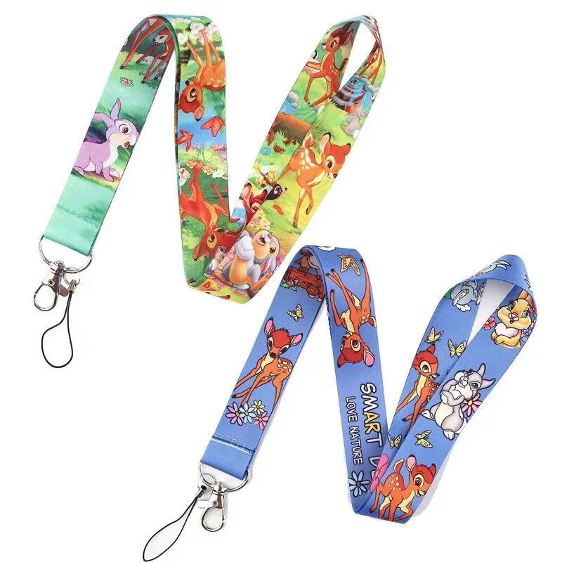 

Wholesale!!! Cute Deer Cartoon Neck Strap for key ID Card Cellphone Straps Badge Holder DIY Hanging Rope Neckband Accessories