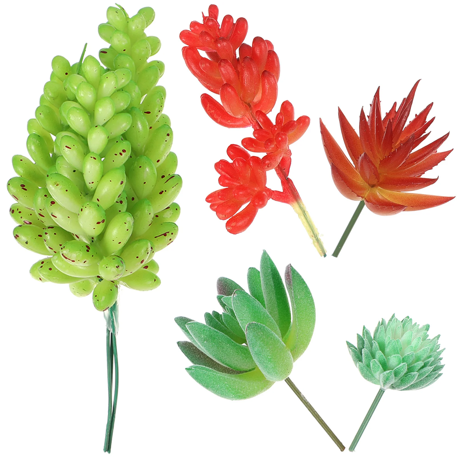 

5Pcs Miniature Succulent Artificial Plants Fake Plant Decor for Home Office Garden DIY Arrangement Succulent Decoration