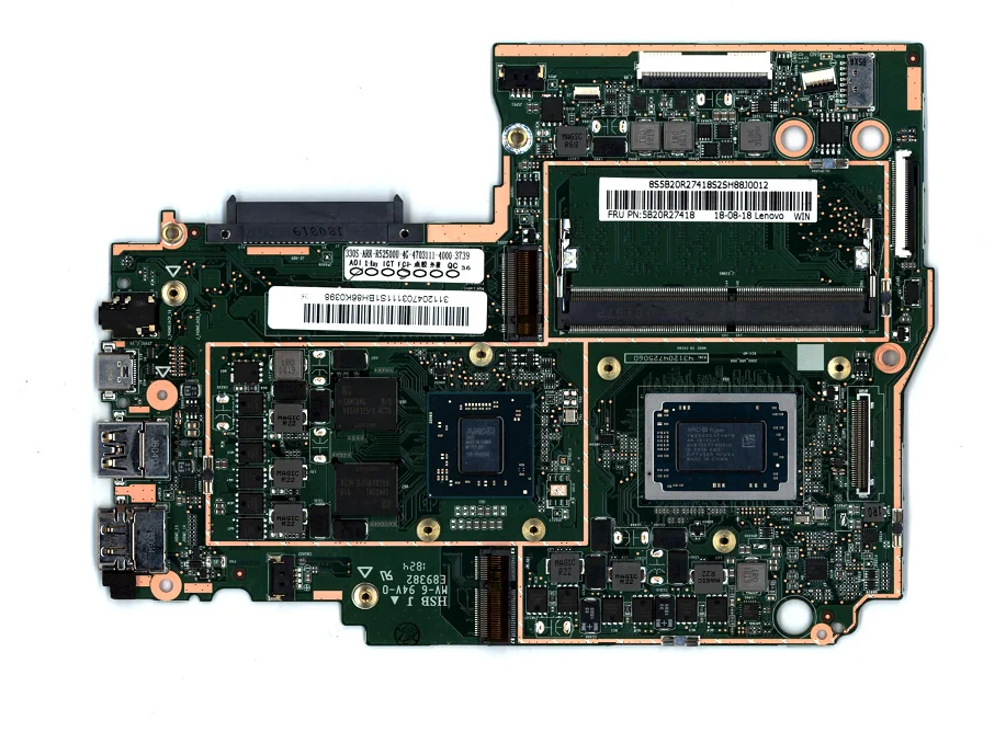 Voor Lenovo Ideapad 330S-15ARR Laptop Moederbord Met Cpu R3-2200U Ram 4G DDR4 100% Test Werk