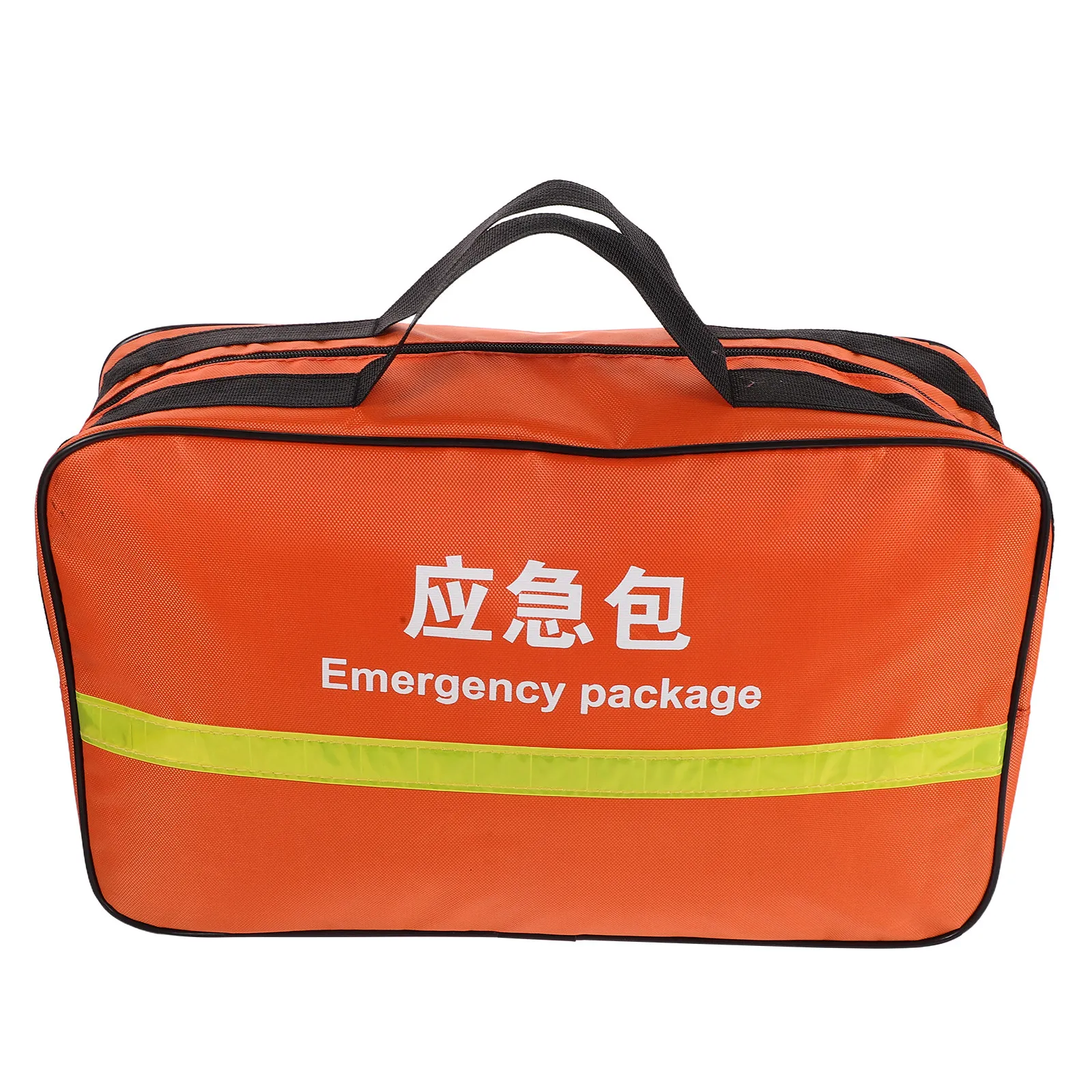 Orange Emergency Duffle Bag Large Capacity Reflective Stripes Survival Grab Bag First Aid Supply Organizer Emergency Kit Home