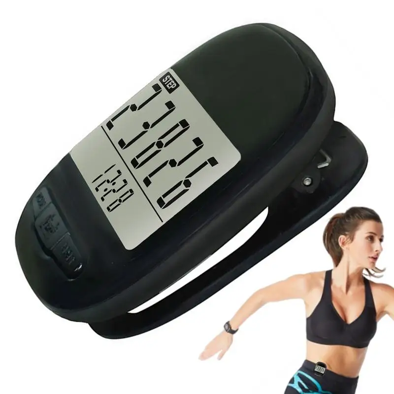 

Pedometer For Walking Digital LCD Display Walking Pedometer Step Counter With Clock Function Portable Odometer Fitness Recorder