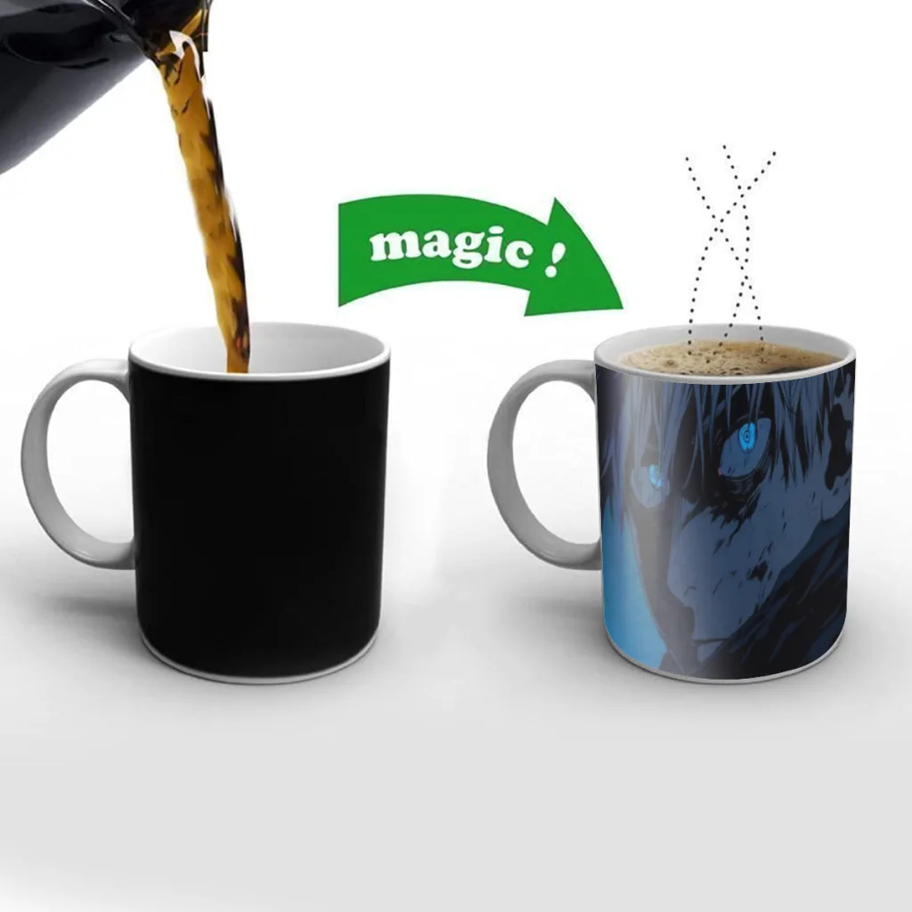 Jujutsu Kaisen Gojo Satoru Magic Mugs Color Changing Cup Sensitive Ceramic Coffee Tea Mugs Cup Best Gift Free shipping