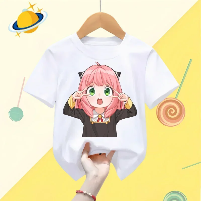 New Spy X Family Boys Girls Kids T-shirt Children\'s Clothing Kawaii Cartoon Anime Print Anya Harajuku Graphic casual top