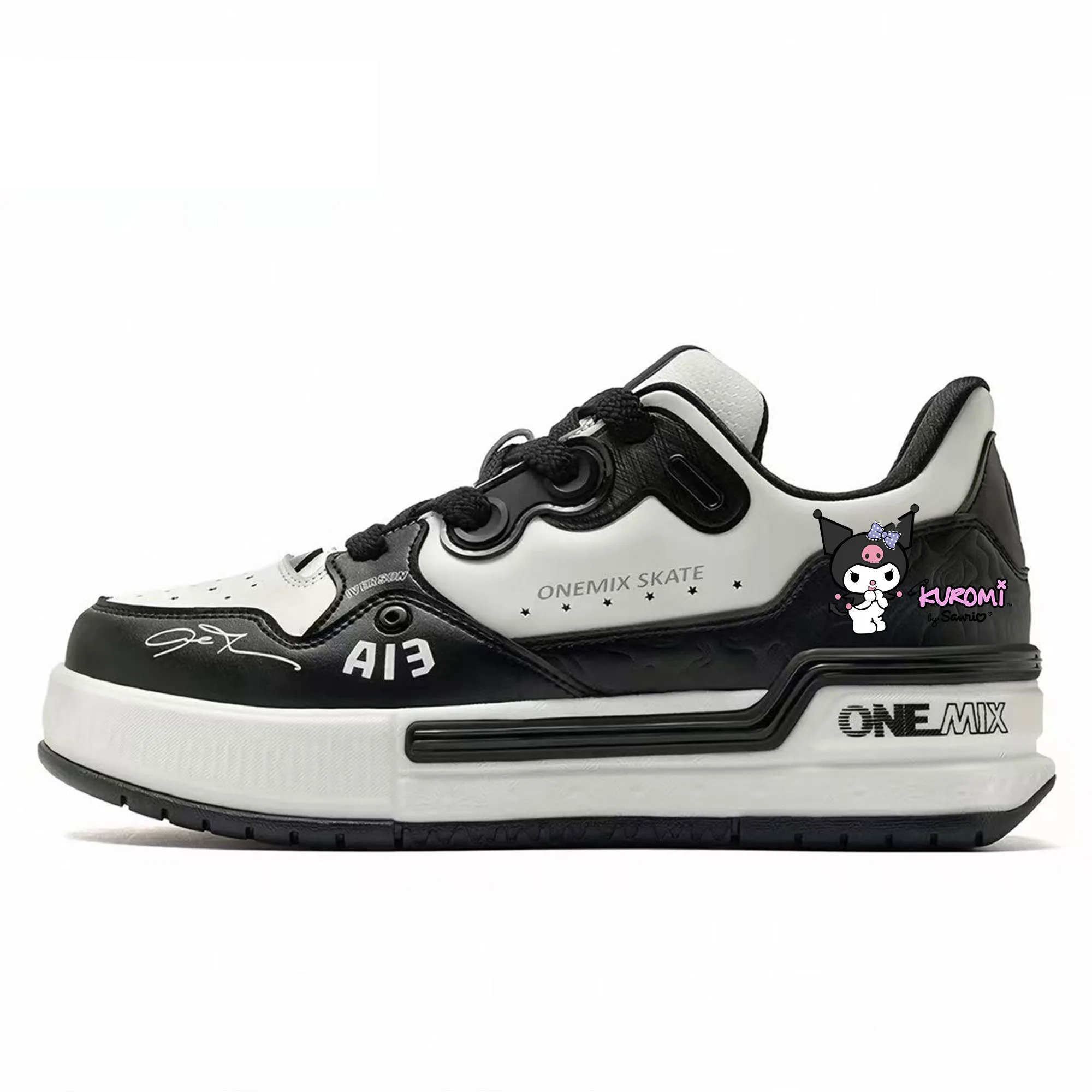 

ONEMIX Sanrio Kuromi Shock Absorbing Board Shoes Men Woman Anti Shock Comfortable Sports Casual Durable Tailor Made Footwear