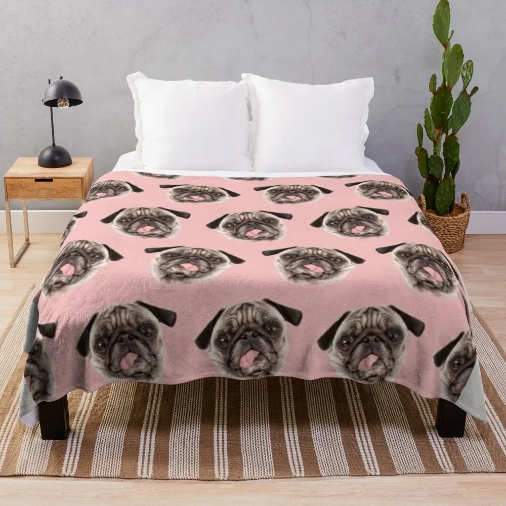 Cover Blankets Sofa Throw Blanket Custom Decorative Bed Blanket Plaid Kawaii Cute Dogs Flowers Pattern Super Soft King Full Size